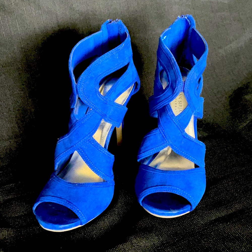 Royal blue high heels